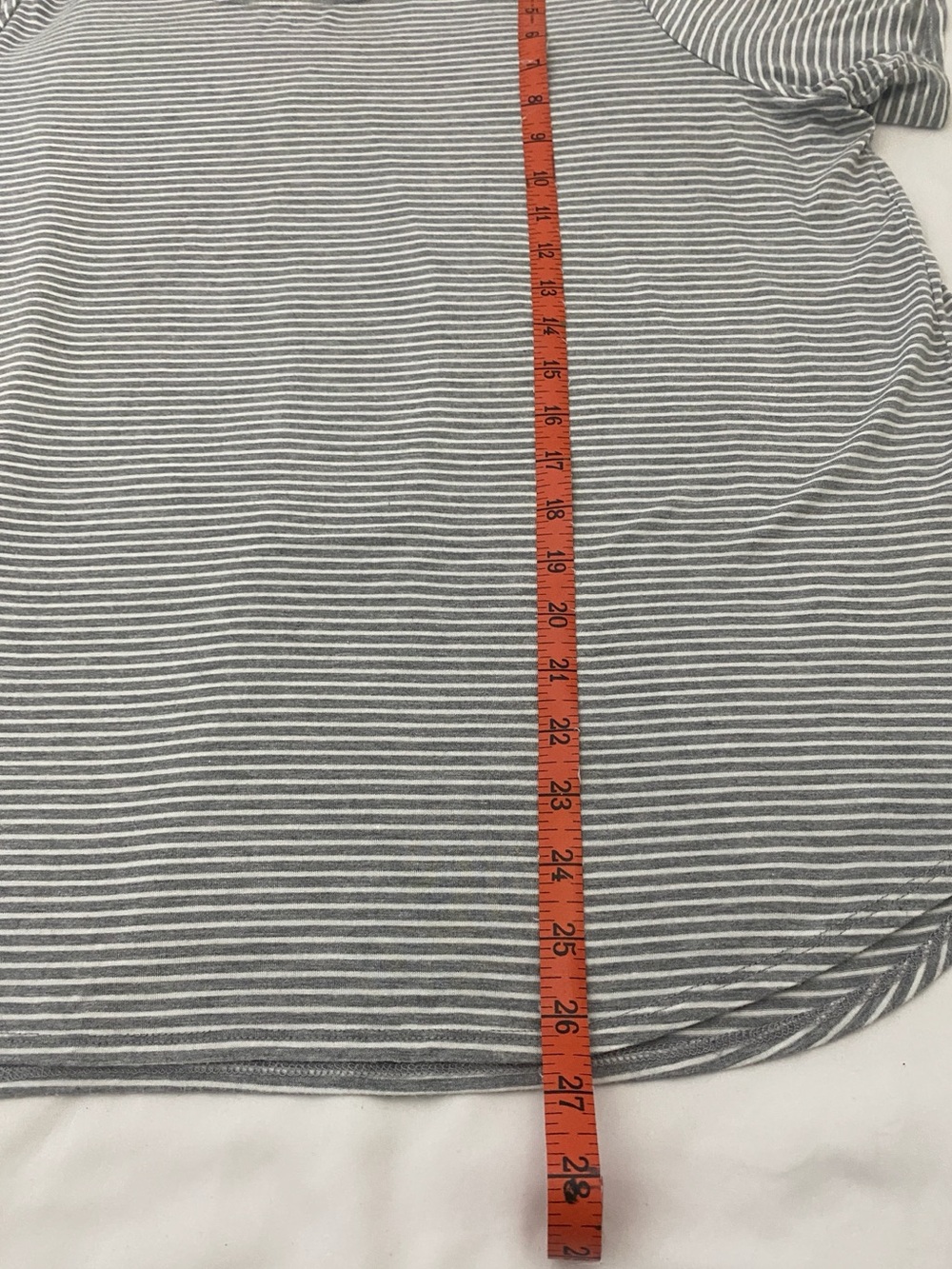 Philosophy Gray and White Striped Short Sleeve Tee - Picture 5 of 6
